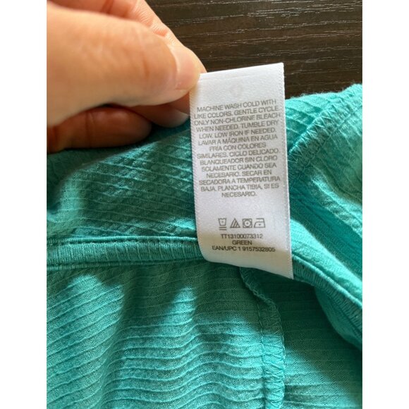 3 For $6 NWT Time And Tru Womens Small (4-6) Green Short Sleeve Hooded Cover Up - Picture 4 of 4